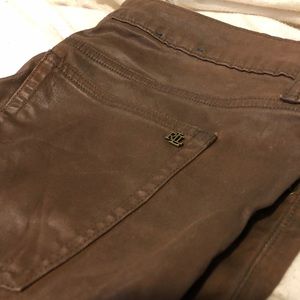 Ralph Lauren brown pleather pants